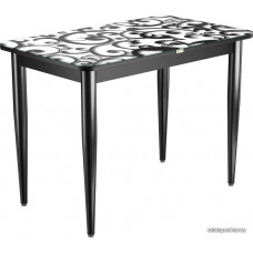 Обеденный стол Васанти плюс ПРФ 100x60/3К (черный/черный/№122)