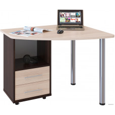 Письменный стол Сокол КСТ-102 левый (венге/беленый дуб)