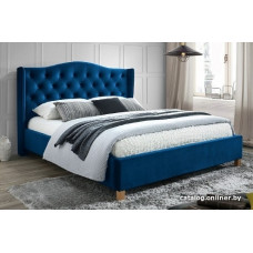 Кровать Signal Aspen Velvet 160x200 (темно-синий)