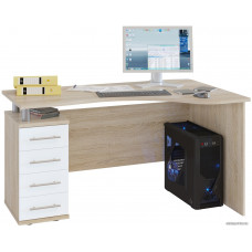 Компьютерный стол Сокол КСТ-104.1 левый (дуб сонома/белый)