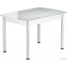 Обеденный стол Васанти плюс БРФ 120/152x80Р (белый/капли белые)