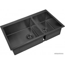 Кухонная мойка ZorG PVD-78-2-51-L (графит)
