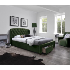 Кровать Halmar Sabrina 160x200 (темно-зеленый)
